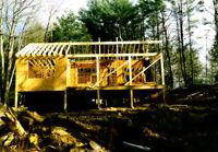 roof framing and sheathing on the new  edition