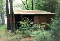 The old cabin looking towards the lake before construction